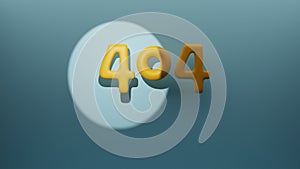 Error 404 page not found concept. Cartoon 3d figures are illuminated by a spotlight. 3d rendering