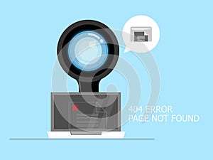 Error 404 page not found message alert