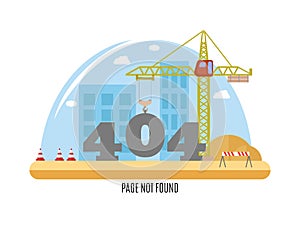 404 error page not found. Vector illustration photo