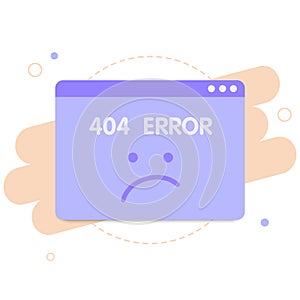 404 error page templates. Vector concept illustrations of page not found. Flat cartoon style. Vector photo