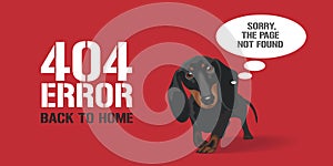 404 error page vector illustration, banner