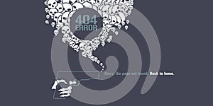 404 error page vector illustration