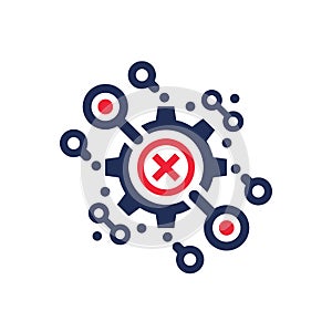 error in process, operation icon