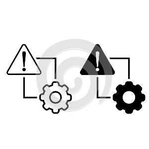 Error report icon vector set. fail illustration sign collection. bug symbol.