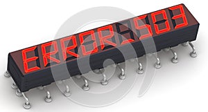 ERROR 503 (Service unavailable). Message on the electronic display