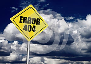 Error 404 sign