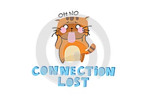 Oh no ! Connection lost Illustration concept.