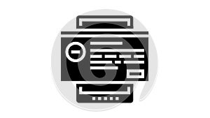 error tablet app glyph icon animation