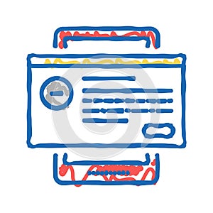 error tablet app icon doodle illustration