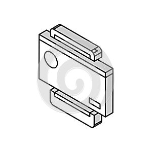 error tablet app isometric icon vector illustration