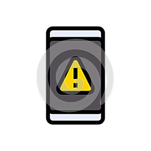 Error vector flat color  icon