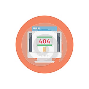 Error vector flat colour icon