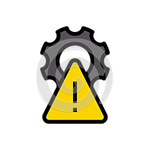 Error vector line colour icon