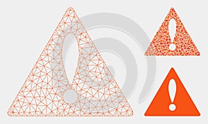 Error Vector Mesh Carcass Model and Triangle Mosaic Icon