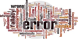 Error word cloud