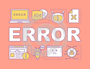 Error word concepts banner