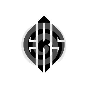 ERS circle letter logo design with circle and ellipse shape. ERS ellipse letters with typographic style. The three initials form a