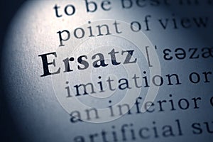 Definition of the word ersatz