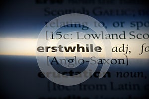 Erstwhile
