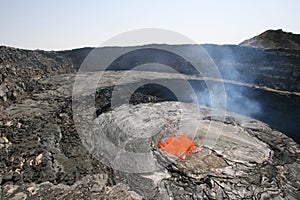 Erta Ale Volcano , active suth crater