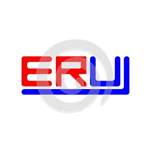 ERU letter logo creative design with vector graphic, ERU
