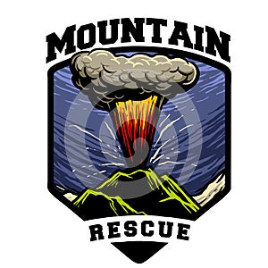 erupted mountain rescue photo