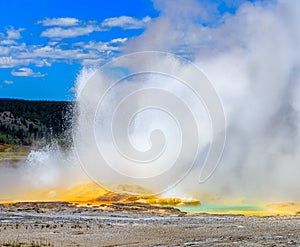 Erupting Geyser, Yellowstone National Park