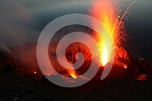 Erupting Stromboli from Pizzo. Part 1