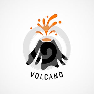 Erupting volcano icon