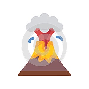Erupting Volcano Icon for Education