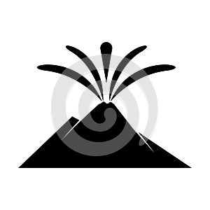 erupting volcano icon