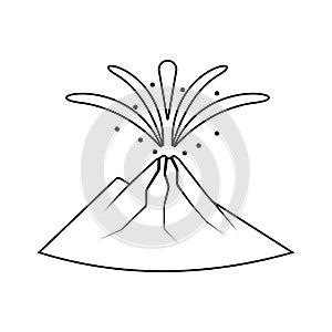 erupting volcano icon