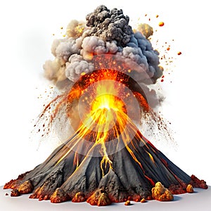 Erupting Volcano Lava Explosion