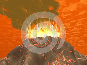 Eruption - 3D render