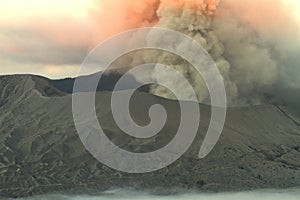 Eruption of Bromo Vulcano