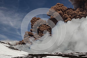 Eruption etna photo