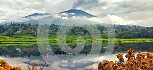 Eruption of Mount Marapi in the morning