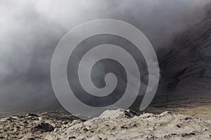 Eruption of Moutain Bromo Vulcano