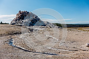 Eruption of Old Faithful geyser at Yellowstone Nationl park