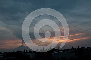 Eruption of Popocatepetl photo