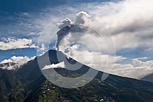 Eruption of a volcano