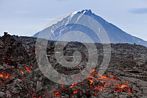 Eruption volcano Tolbachik