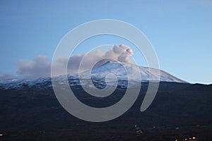 Eruption of vulcano Etna