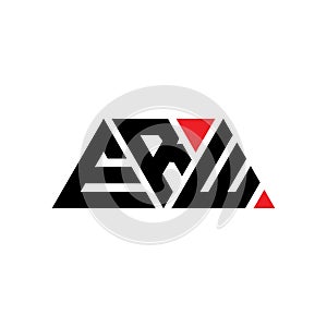 ERW triangle letter logo design with triangle shape. ERW triangle logo design monogram. ERW triangle vector logo template with red