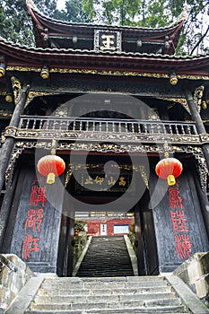 Erwang Temple in Dujiangyan dam of Sichuan