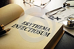 Erythema infectiosum or fifth disease. photo