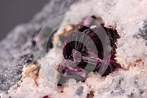 Erythrite mineral crystals