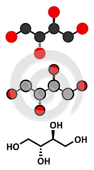 Erythritol non-caloric sweetener molecule