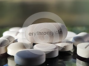 Erythromycindrug pill tablet antibiotic