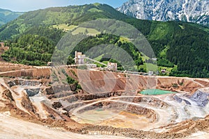 Erzberg iron mine in Styria in Austria.